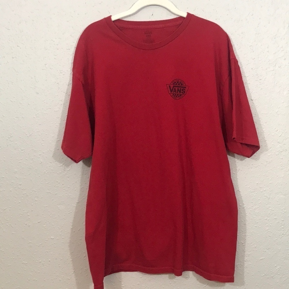 Vans Red & Black Iconic Screen Print Short Sleeve          T-Shirt size XL